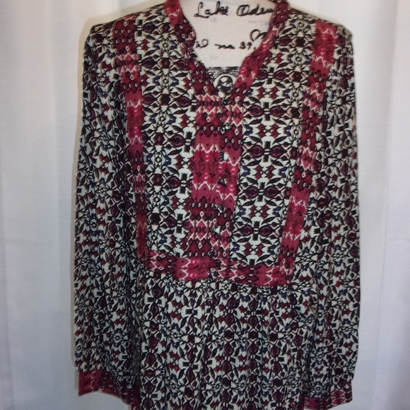 Woman Within Tops - Woman Within Sz 14/16 Pattern Tunic Top